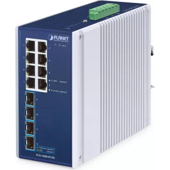 PLANET IP30 Industriālais 8 Portu Nepārvaldāmais Gigabitu Ethernet Slēdzis