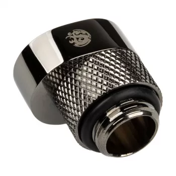 Adapteris BitsPower X-Cross G1/4 collīcis uz G1/4 sievišķo, 5 mm nobīde, spīdīgi melns