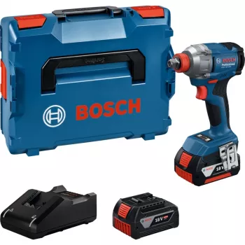 Bezvada triecienuzgriežņu atslēga GDX 18V-285 Professional, 18V (Zila, 2x Litija-jonu akumulators 4,0Ah, L-BOXX)