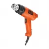 Karstā gaisa pistole Black & Decker KX1650 — 1750 W, līdz 600 °C, gaisa plūsma 570–740 l/min, 2 m kabelis, 600 g