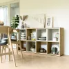 Grāmatplaukts MALAX 2X4 SONOMA, Sonomas ozols, 8 plaukti, 1470×300×750 mm