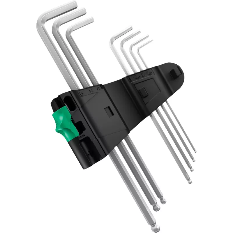 Wera 05021909001 L-veida sešstūra atslēgu komplekts, 9 daļas, metrisks, Hex-Plus