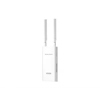 Bezvadu maršrutētājs TP-LINK MB118-4G — 4G LTE, vienas joslas 2.4 GHz, Wi‑Fi 4 (802.11n), 300 Mbps, Fast Ethernet, 4 ārējās antenas, balts