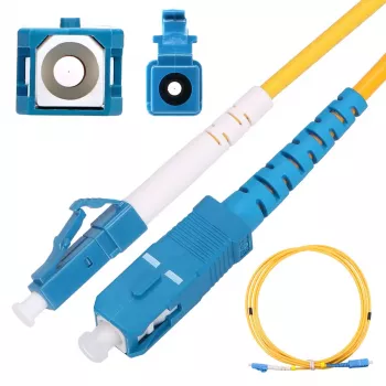 Extralink optiskais patchcord LC/UPC – SC/UPC, vienmodas G.652D, simplekss, 3 mm apvalks, 2 m