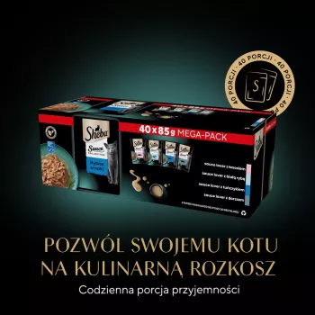 SHEBA Sauce Collection Zivju garšu komplekts - slapjā barība kaķiem - 40x85 g
