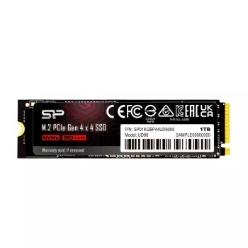 M.2 NVMe SSD Silicon Power UD90 1 TB PCIe 4.0, Lasīšana 4800 MB/s, Rakstīšana 4200 MB/s, 3D NAND, NVMe 1.4