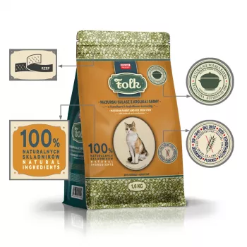 FOLK sausā barība kaķiem - truša un stirnas sautējums ar bietēm un dzērvenēm - 1,6 kg