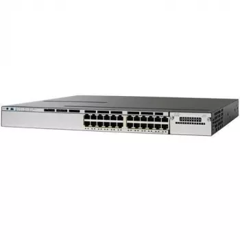 Tīkla slēdzis Cisco Catalyst WS-C3850-24U-S-RFB — pārvaldāms L2/L3, 24x Gigabit PoE RJ-45, 1U, nerūsējošais tērauds
