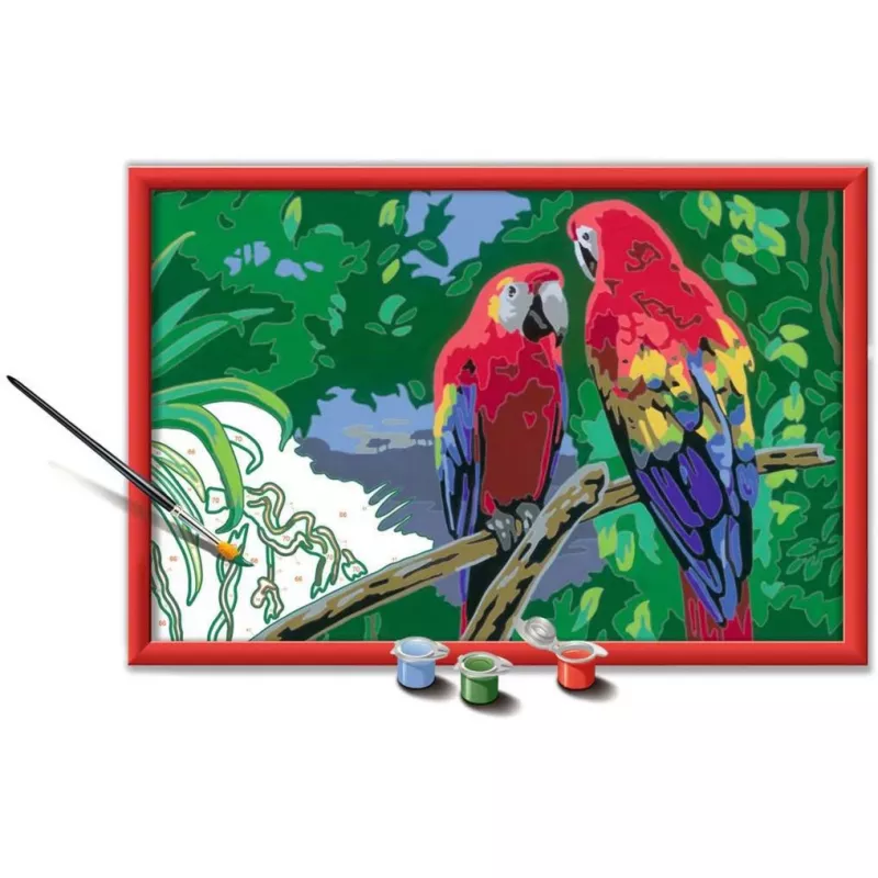 Ravensburger Krāsošana pēc numuriem - Krāsaini Papagaiļi