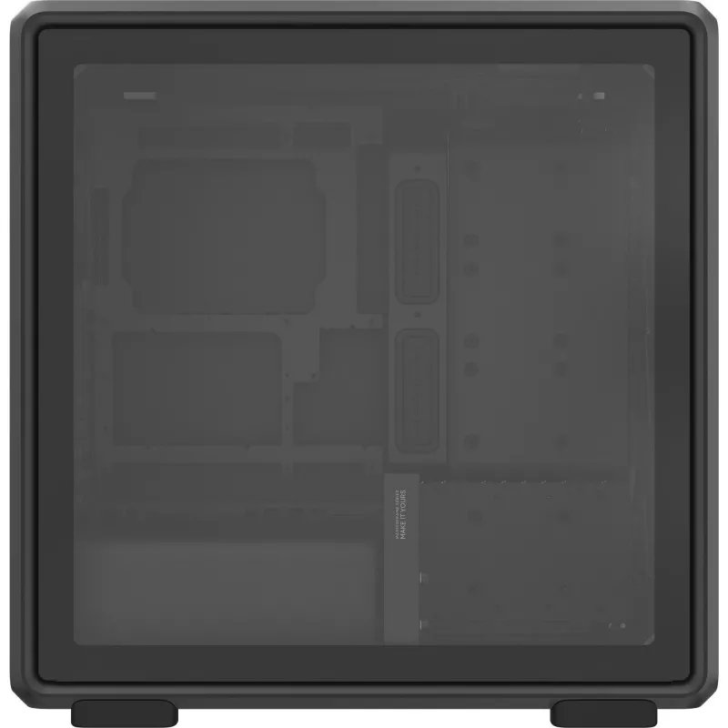 PC Midi Tower Cooler Master MasterFrame 600 Mesh — Melns, atbalsta ATX/EATX, 2x200mm priekšējie ventilatori, priekšējais/sānu ventilatoru atbalsts, 2x3.5 collu + 3x2.5 collu vietas
