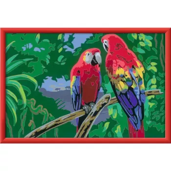 Ravensburger Krāsošana pēc numuriem - Krāsaini Papagaiļi