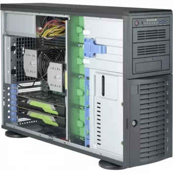 Super Micro Supermicro SC743 AC-1K26B-SQ - Tornis - 4U - Paplašināts ATX - SAS - Karstā maiņa 1200 W - Melns - USB (CSE-743AC-1K26B-SQ)