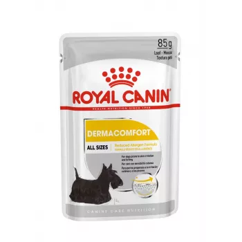 Slapjā suņu barība Royal Canin Dermacomfort Adult 85 g maisiņš — jutīgai ādai, ar mājputnu garšu, 78% mitrums