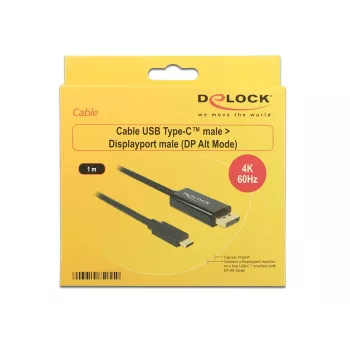 Video kabeļa adapteris USB Type-C — DisplayPort DeLOCK 85255