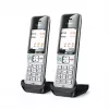 Gigaset COMFORT 500HX duo Analog/DECT telefons ar zvana identifikāciju Melns, Sudrabs