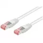 Wentronic Goobay CAT 6 Patch Kabelis, S/FTP (PiMF), Balts, 0,25 m - LSZH Halogēnu Nesaturošs, Varš (93217)