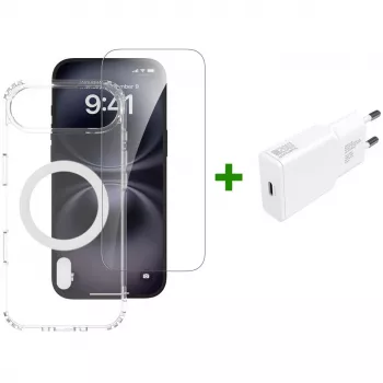 4smarts vāciņš iPhone 17 Air Border Caurspīdīgs Balts