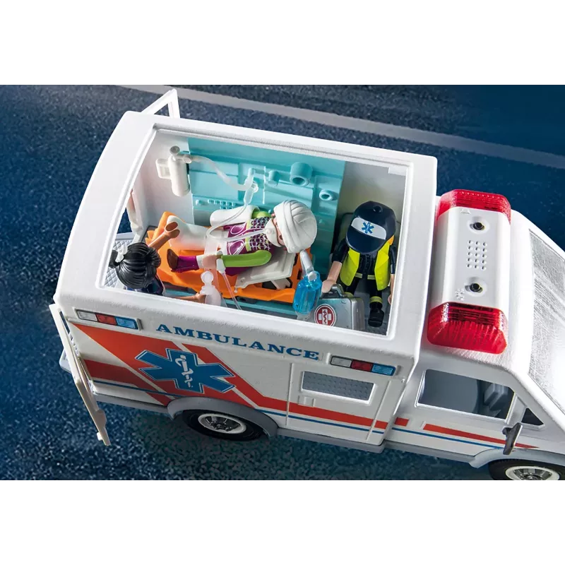 Rotaļu ātrās palīdzības auto PLAYMOBIL 71232 — daudzkrāsains, vecumam no 4 līdz 10 gadiem, AAA baterija