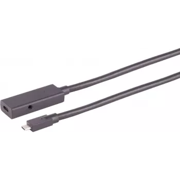 USB kabelis ShiverPeaks S/CONN 13-49055 USB 3.2 Gen 2 5 m USB-C melns