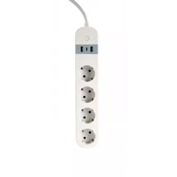 Viedā pagarinātājspraudnis Gembird TSL-PS-S4U-01-W 4 kontaktligzdas 3880 W Balts