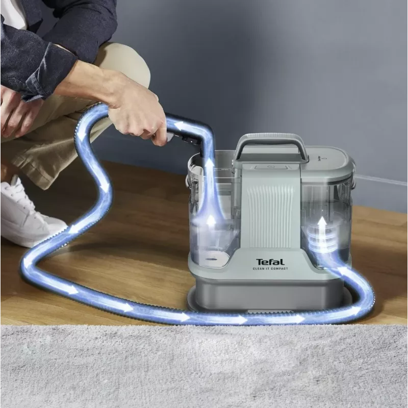 Portatīvais traipu tīrītājs Tefal Clean It Compact Pet IZ3020F0 — rokas mēbeļu un mājdzīvnieku traipu tīrītājs