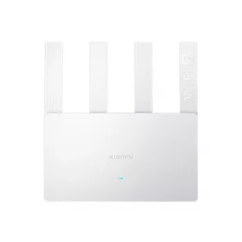 Pārnēsājams bezvadu maršrutētājs Xiaomi BE3600 — Divjoslu 2.4/5 GHz, Wi‑Fi 7 (802.11be), 2.5 Gigabit Ethernet, 4× LAN, 2x2 antennas, Balts