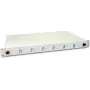 Lightwin LWL Splice Box, 12 šķiedras, 6x DLC daudzmodu, 50/125µm OM3 pigtail, SPBOX 12G50 OM3 DLC