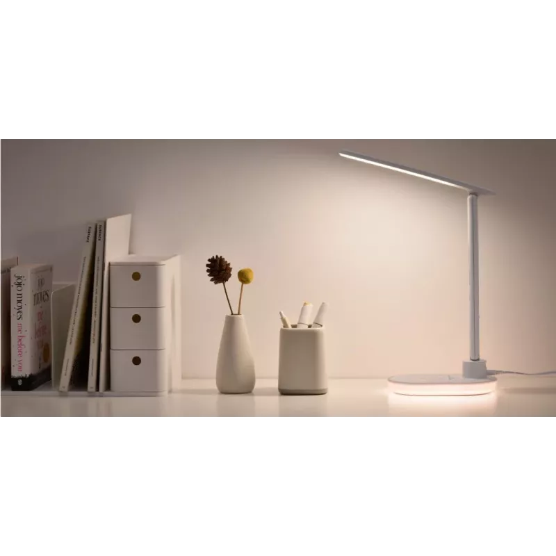 Galda lampa Hawk HW-LAMP03 White RGB — regulējama LED lampa ar RGB apgaismojumu