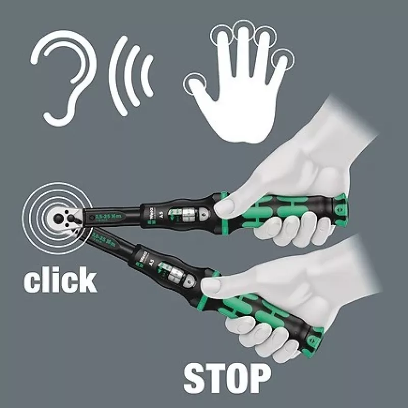 Wera Click-Torque C 3, 1/2 collu griezes momenta atslēga ar reversīvu sprūdratu, 40Nm - 200Nm