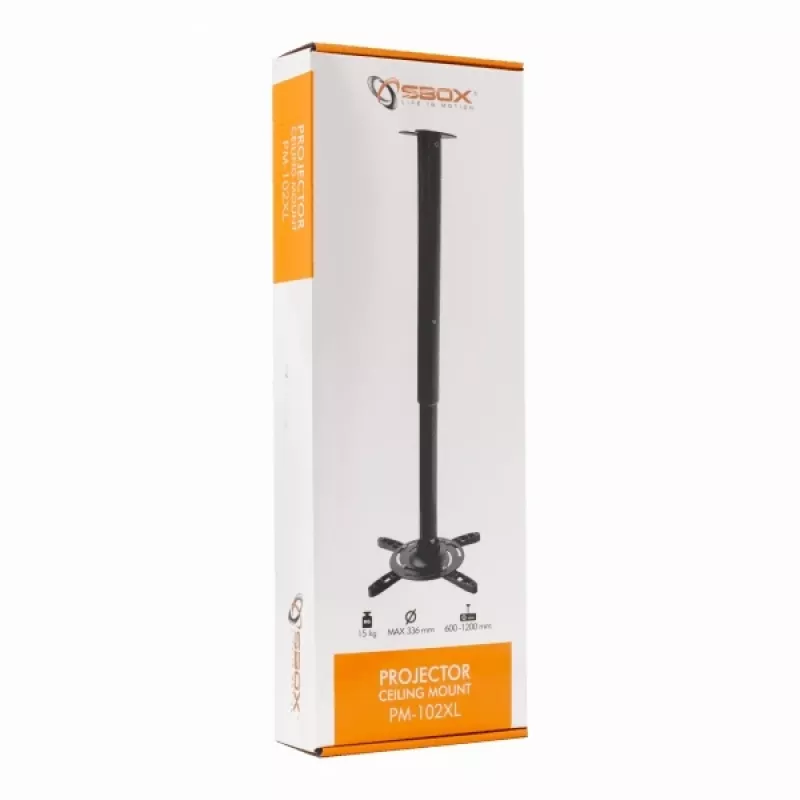 Sbox griestu projektora stiprinājums max 336mm 15kg PM-102XL