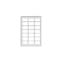 Avery Zweckform caurspīdīgas etiķetes - 63.5 x 38.1 mm - 525 gab. (25 lapas x 21)