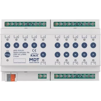 MDT komutācijas izpildmehānisms AKS-1616.03 16 kanāli 8 TE REG 16A 230VAC
