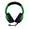 Vadu spēļu austiņas Razer Kraken V4 X — supra-aurālās, 20–20000 Hz, 1.8 m kabelis, 310 g, melns/zaļš