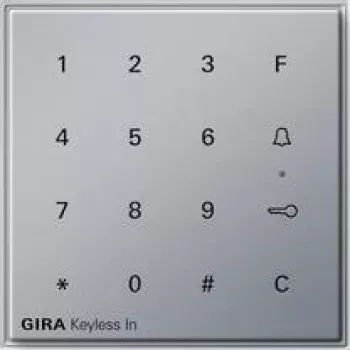 Gira 260565 piekļuves tastatūra, alumīnija krāsa, IP44