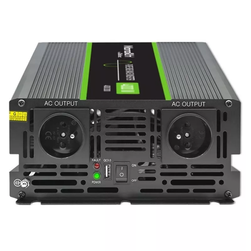 Qoltec Monolith automobiļa invertors 4000 W Melns