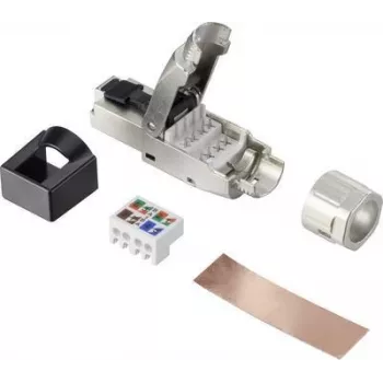Renkforce RJ45 Spraudnis CAT 8.1 8P8C Lauka konfekcionēšanai (bez instrumentiem) Sudrabs RF-4495306 1 gab.