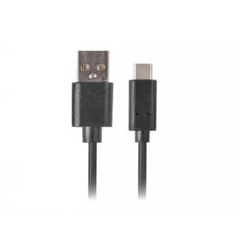 USB 2.0 kabelis LANBERG CA-USBO-10CU-0005-BK — USB A uz USB C, 0,5 m, melns