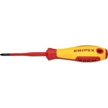 Knipex VDE Plus/mīnus skrūvgriezis PH 1, asmens garums 80 mm (98 24 01 SLS)