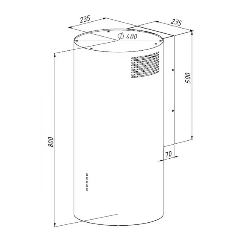 Tvaika nosūcējs AKPO WK-4 BALMERA WL SLIM WHITE SEMI-MATTE T450 M3