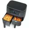 Ninja DZ300EU pelēks divu zonu karstā gaisa fritieris, 7,6 l (2 x 3,8 l), 2400 W, 240 °C