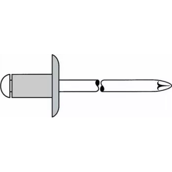 Aklā kniede GESIPA 5x14 mm, alumīnija korpuss ar tērauda serdi, 250 gab.