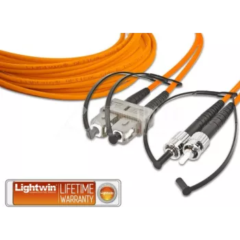 Lightwin Duplex LWL Patch Cable, MM OM1, SC-ST, 10 m