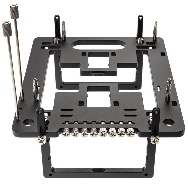 Streacom benchtable BC1 Mini V2 melns — kompakts pasīvi dzesēts atvērta rāmja korpuss