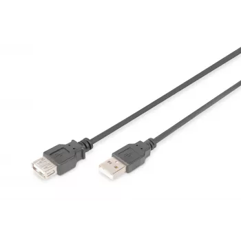 Digitus USB pagarinātāja kabelis - USB Type A (tēviņš) - USB Type A (mātīte) - 3,0 m - melns (AK-300202-030-S)