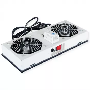 ROLINE ventilatora bloks 26.21.0019 — 2 ventilatori 19 inch sienas korpusam, pelēks