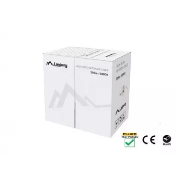 Tīkla kabelis Lanberg LCU5-12CU-0305-R U/UTP Cat5e 305m Sarkans