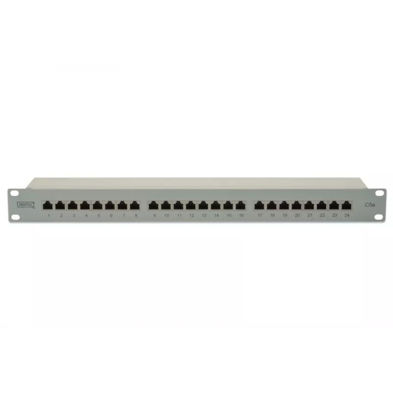 Digitus CAT 5e, Class D Patch Panel 24 portu, balts