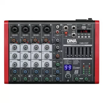 Audio mikseris DNA CM6-DSP USB MP3 Bluetooth