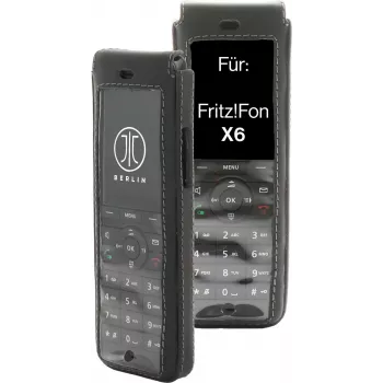 Ādas jostas soma jt berlin AVM FRITZ!Fon X6 – Melna