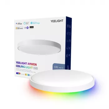 Griestu lampa Yeelight Arwen 550S — 50 W LED, 3500 lm, RGB, regulējama, 55,5 cm diametrs, IP50, Wi‑Fi/Bluetooth, CRI 95